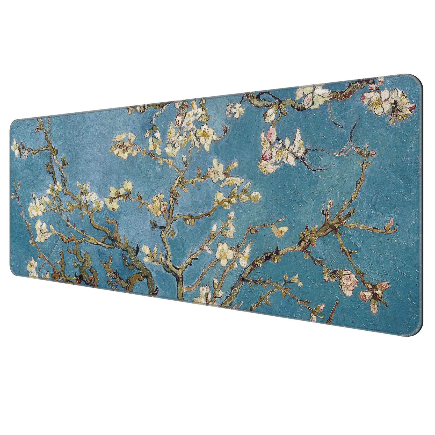 Large Thin Mouse Pad with Stitched Edges, Galaxy Space