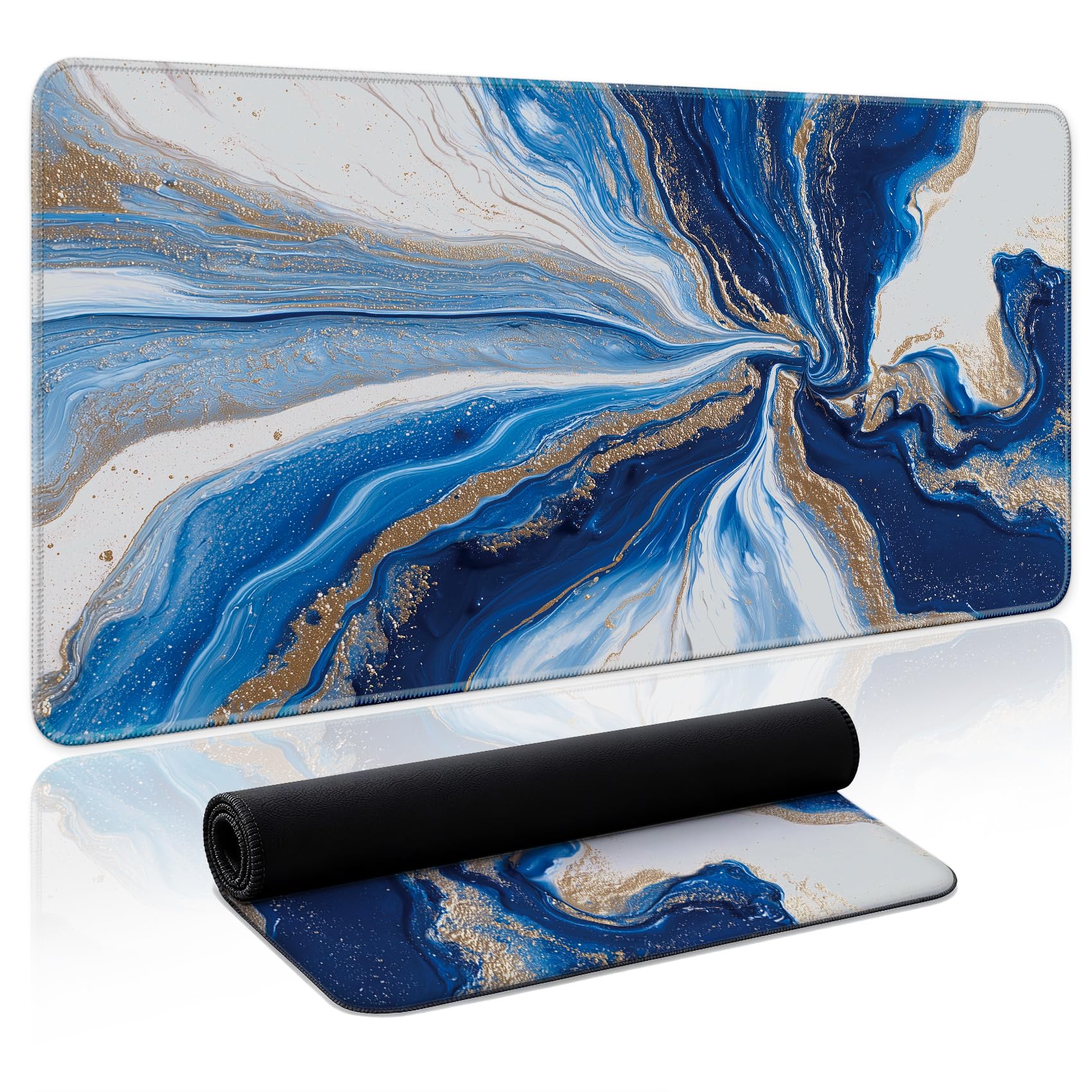 Aesthetic Desk Mat, Cute Enchanted Garden Desk Pad Protector for Work & Decor, 31.5" x 11.8", Pretty Non-Slip Extended Mouse Pad for Office or Home