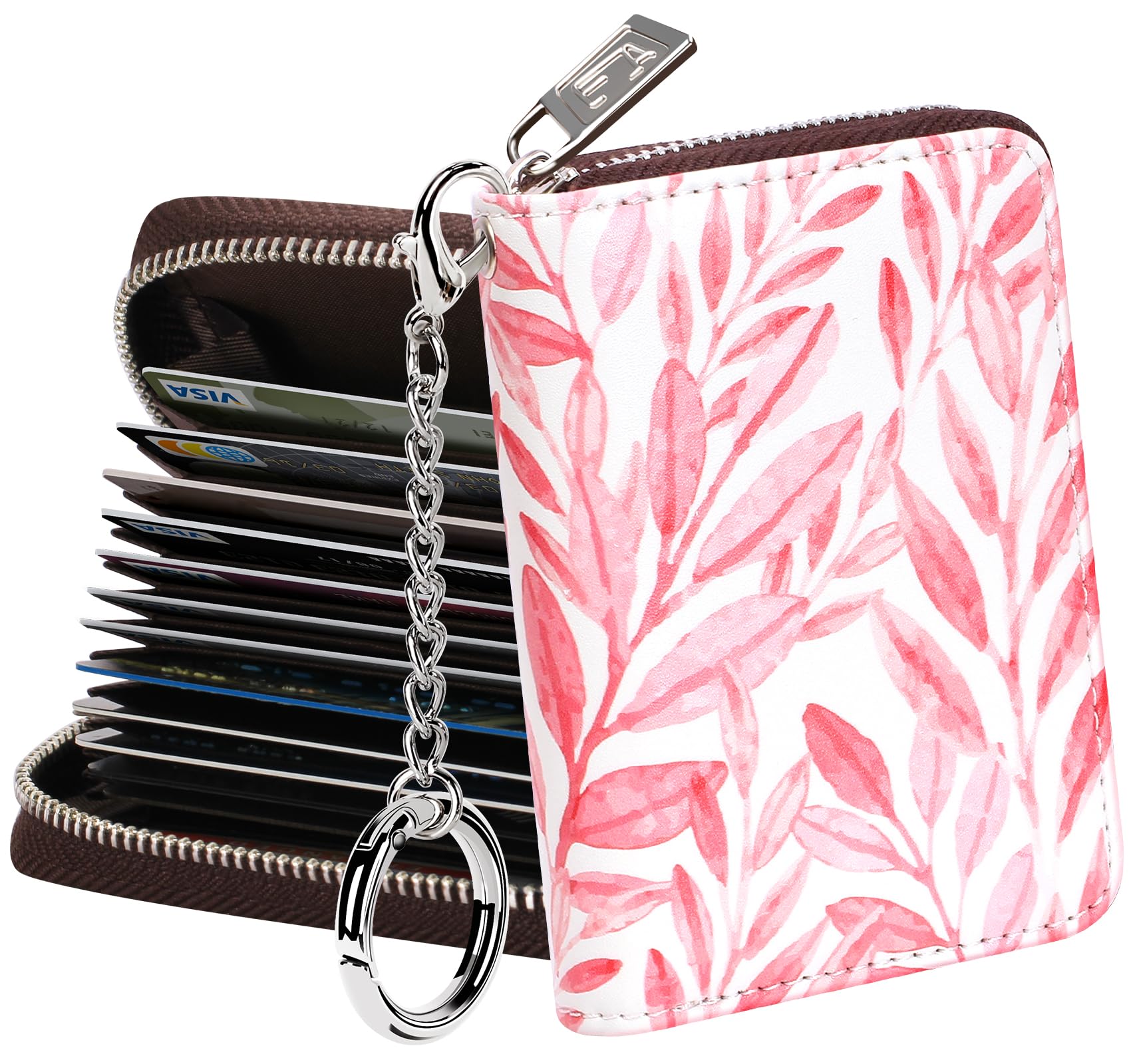 FurArt Zipper Wallet Women RFID Credit Card Holder keychain Wallet