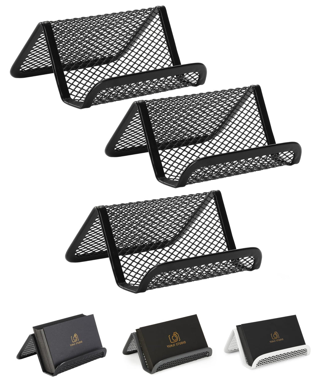 Mr. Pen- Metal Mesh Business Card Holders, 3 Pack, Black