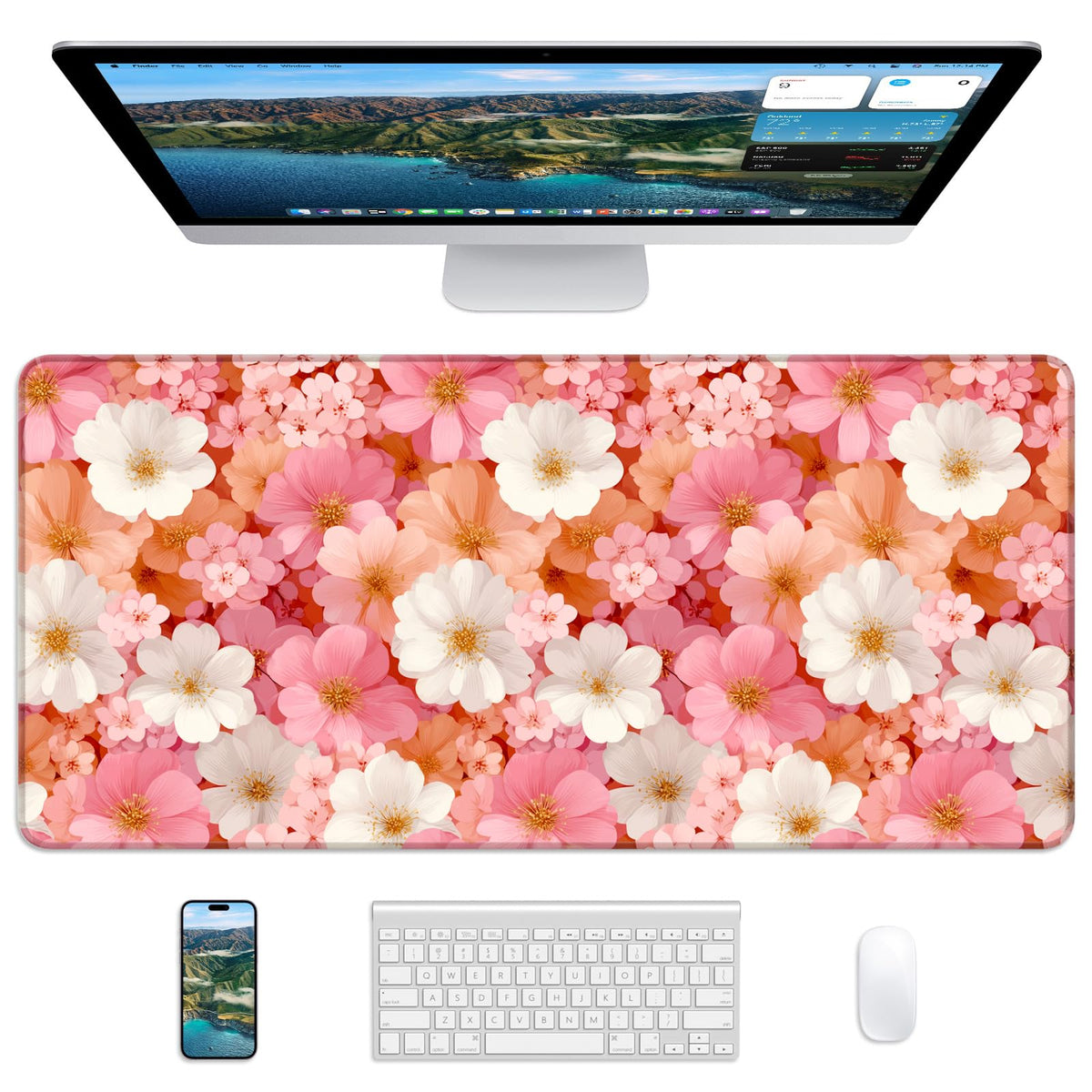 Mouse Pad 31.5x11.8in Large Desk Mat Non-Slip for Office