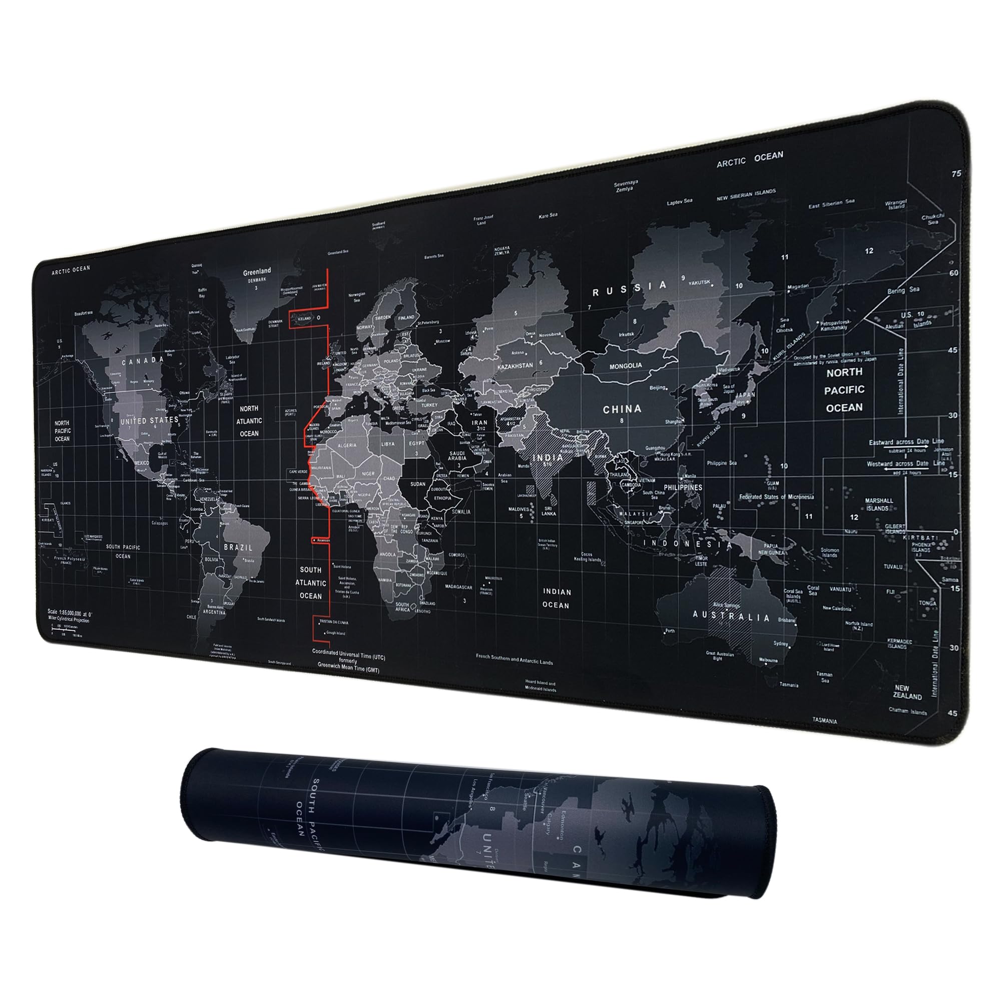 XXL Professional Large Mouse Pad & Computer Game Mouse Mat (35.4x15.7x0.1IN, Map) (90 * 40 Map)