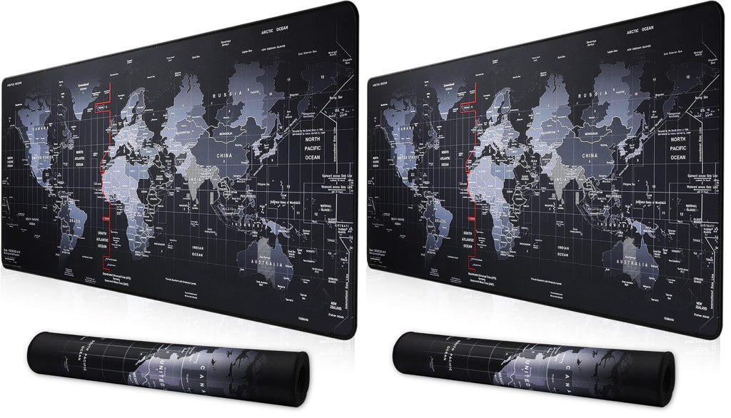 XXL Professional Large Mouse Pad & Computer Game Mouse Mat (35.4x15.7x0.1IN, Map) (90 * 40 Map)