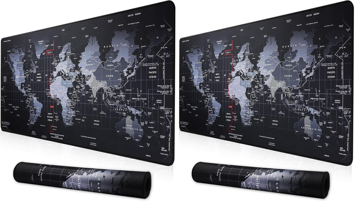 XXL Professional Large Mouse Pad & Computer Game Mouse Mat (35.4x15.7x0.1IN, Map) (90 * 40 Map)