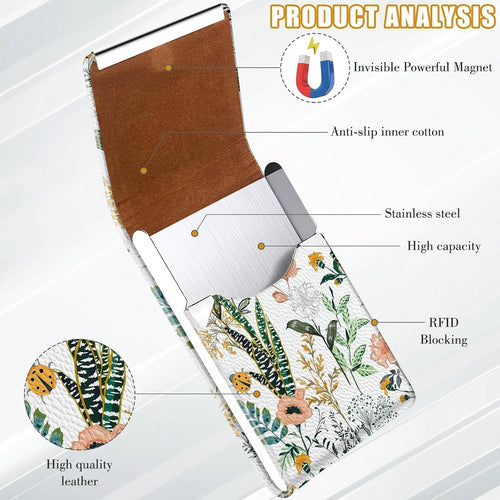 2Pack Business Card Holder, Metal Slim Business Card Case, RFID Blocking