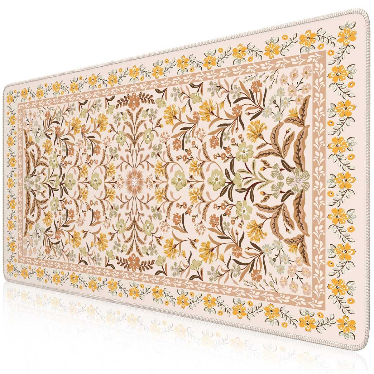 iCasso Desk Mat,Mouse Pad for Office Desk,35.4x15.7in,Pink Floral