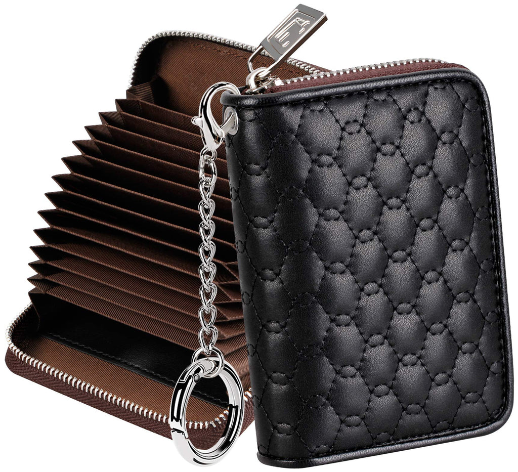 FurArt Zipper Wallet Women RFID Credit Card Holder keychain Wallet