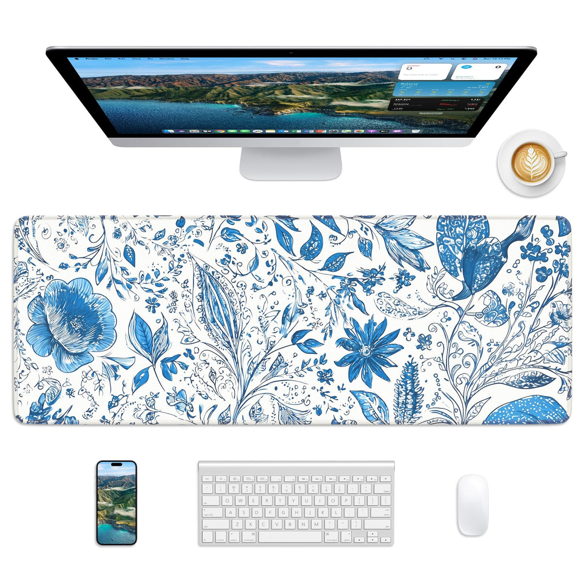 Mouse Pad 31.5x11.8in Large Desk Mat Non-Slip for Office
