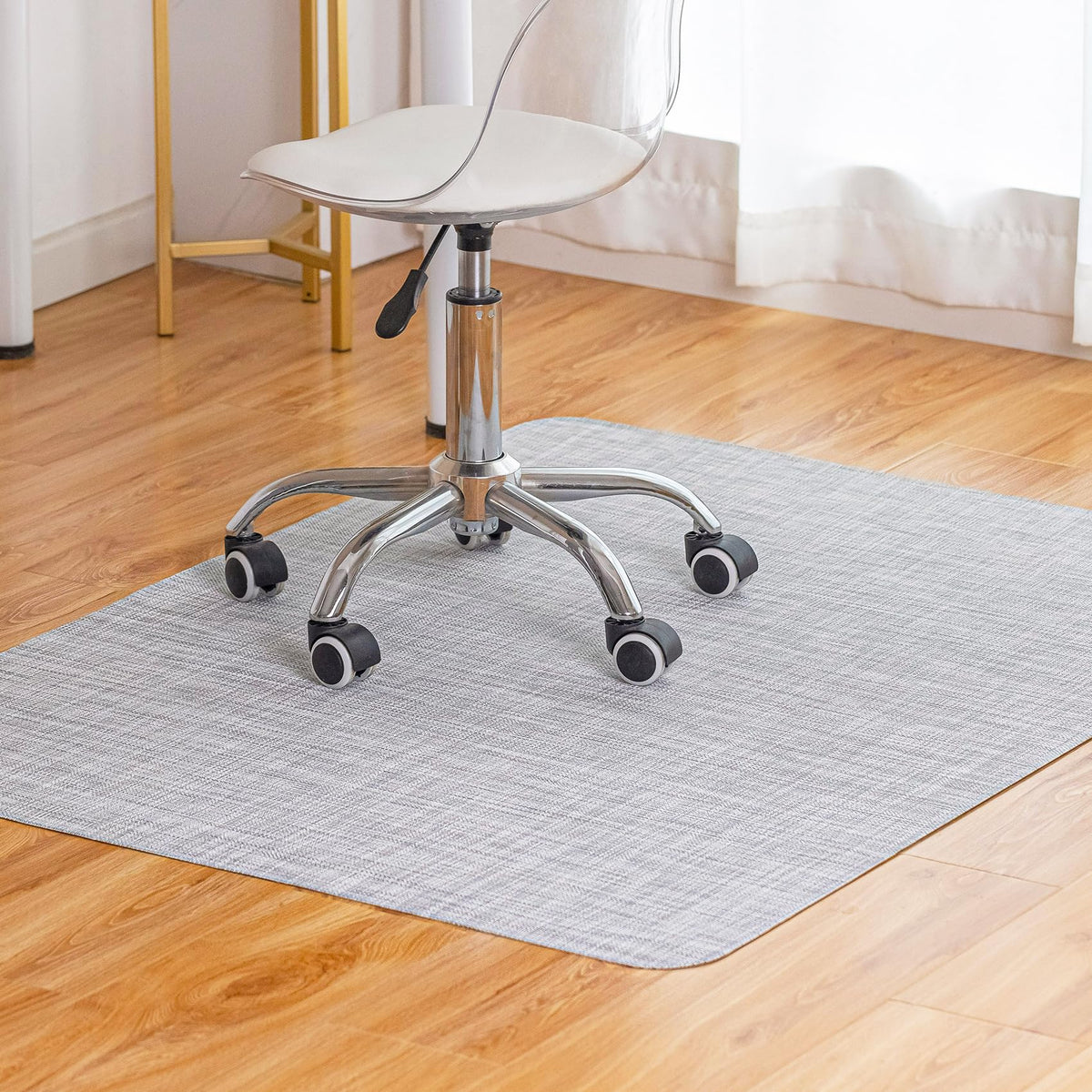 Baroyal Office Chair Mat for Hardwood Floor Under Desk Computer Rolling Chair Mat for Wood/Tile Floor Non-Slip Heavy Duty Desk Rug PVC Plastic Hard Floor Protector 36" x 48" (Espresso)