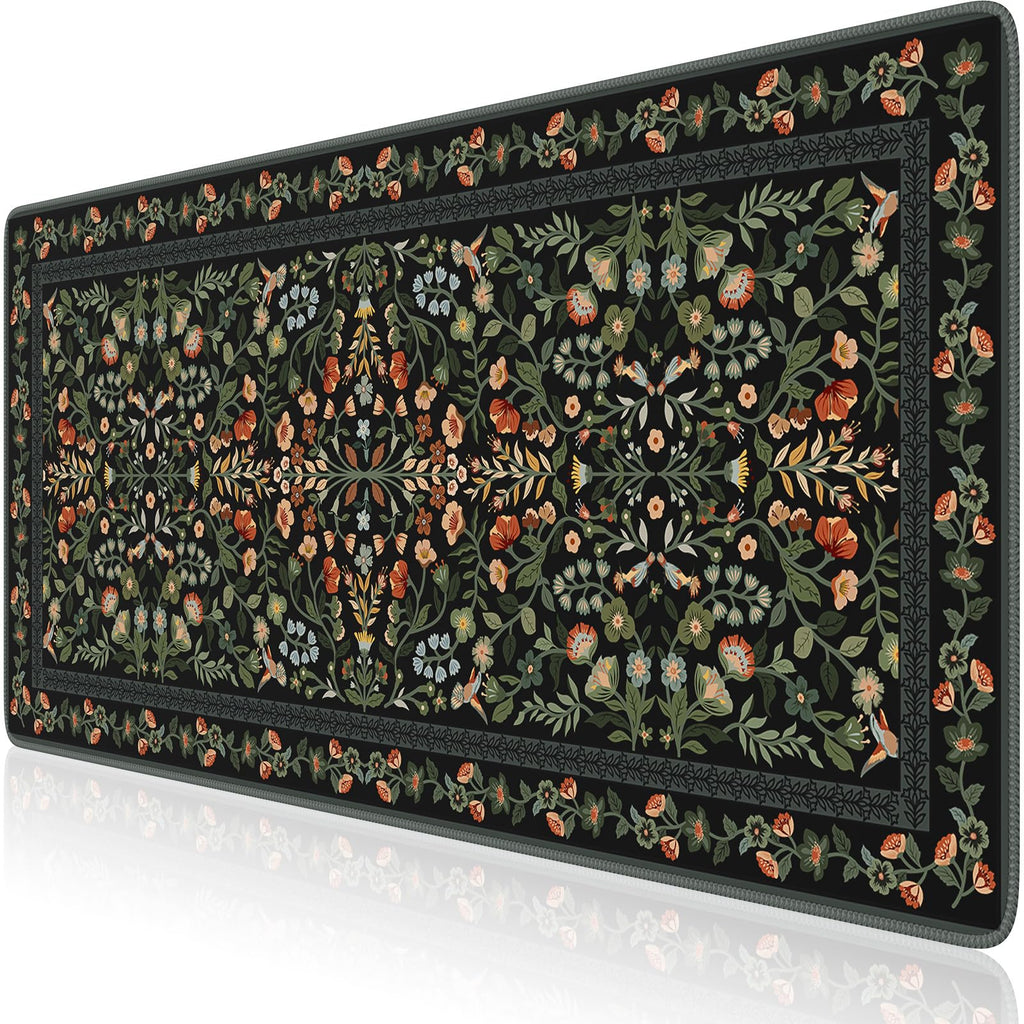 iCasso Desk Mat,Mouse Pad for Office Desk,35.4x15.7in,Pink Floral