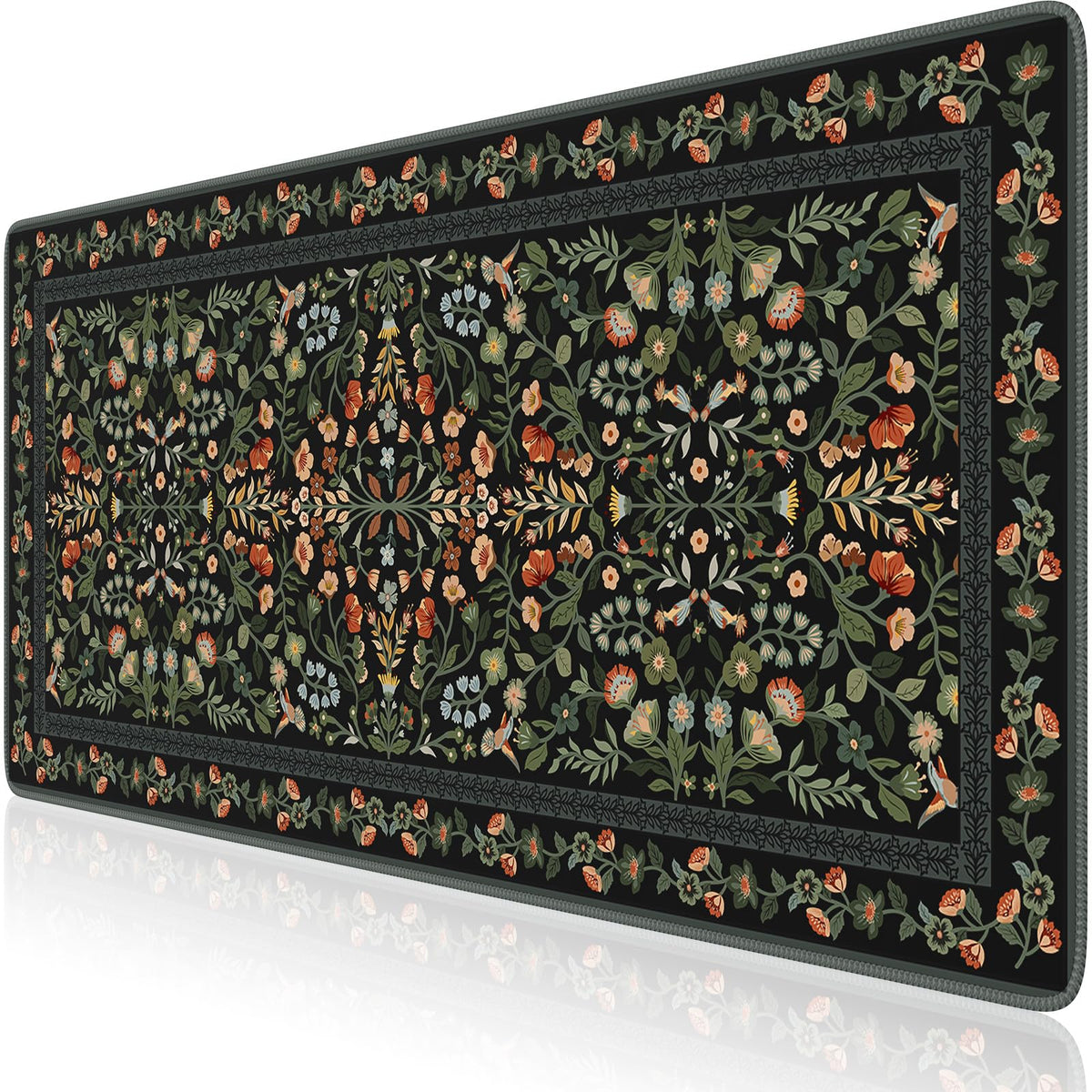 iCasso Desk Mat,Mouse Pad for Office Desk,35.4x15.7in,Pink Floral