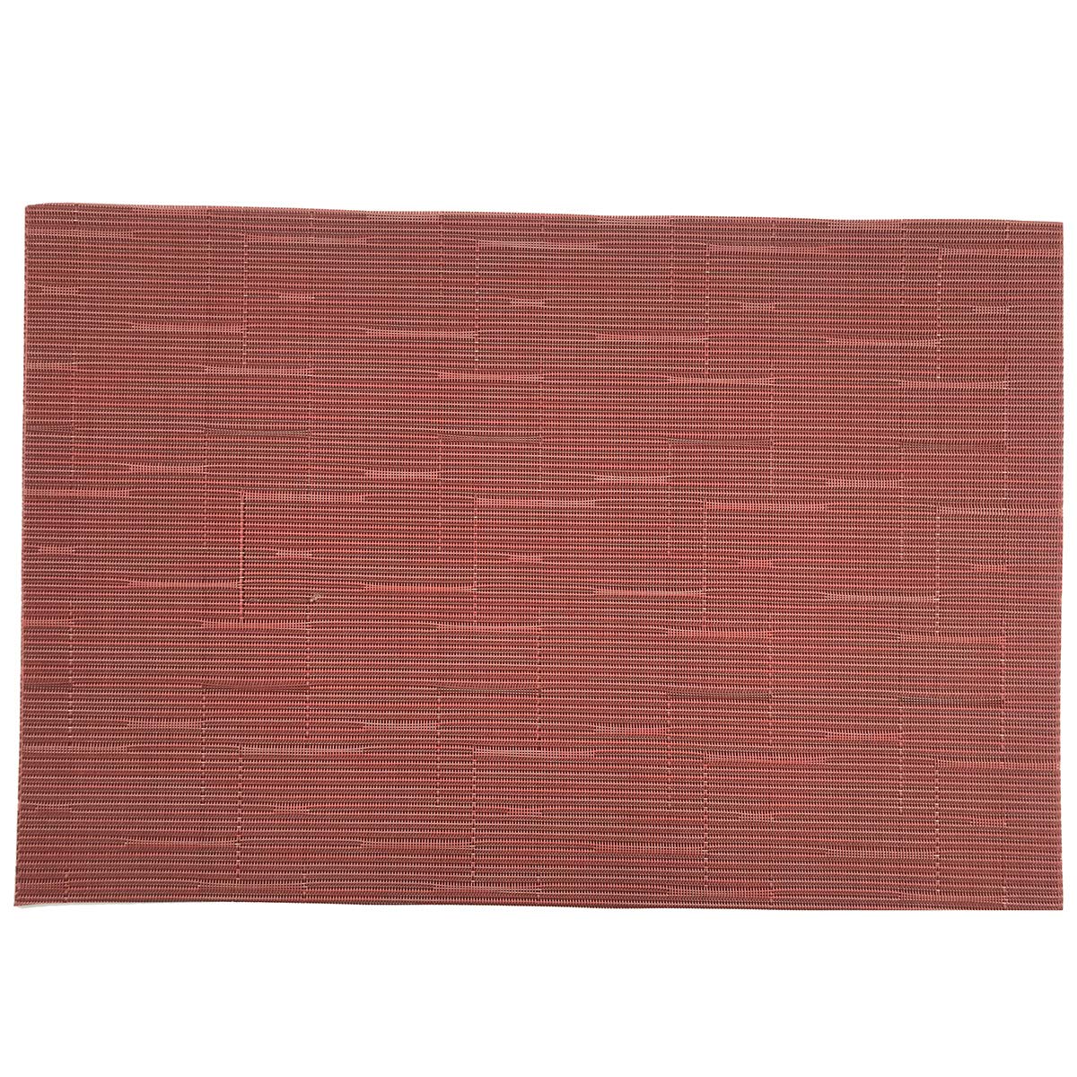 Place Mats PVC Set of 6, Table Placemats Set of 6 PVC Table Mats Natural Color (6 pcs, Red Leaves)