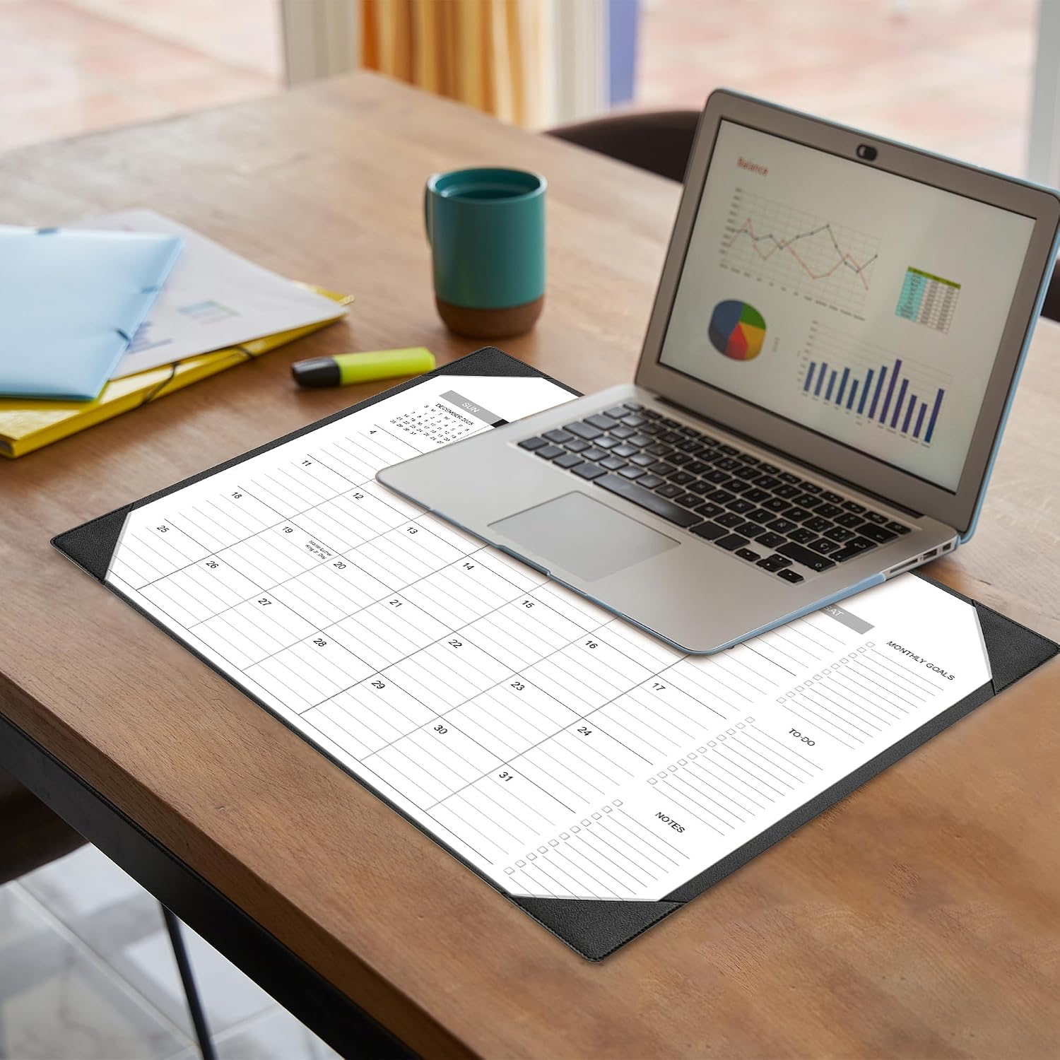 Desk Calendar 2026-2027 with Desk Mat – 22" x 17" Large Desk Pad Calendar Runs from July 2026 to December 2027, Office Supplies Desktop Monthly Calendar for Home & Office