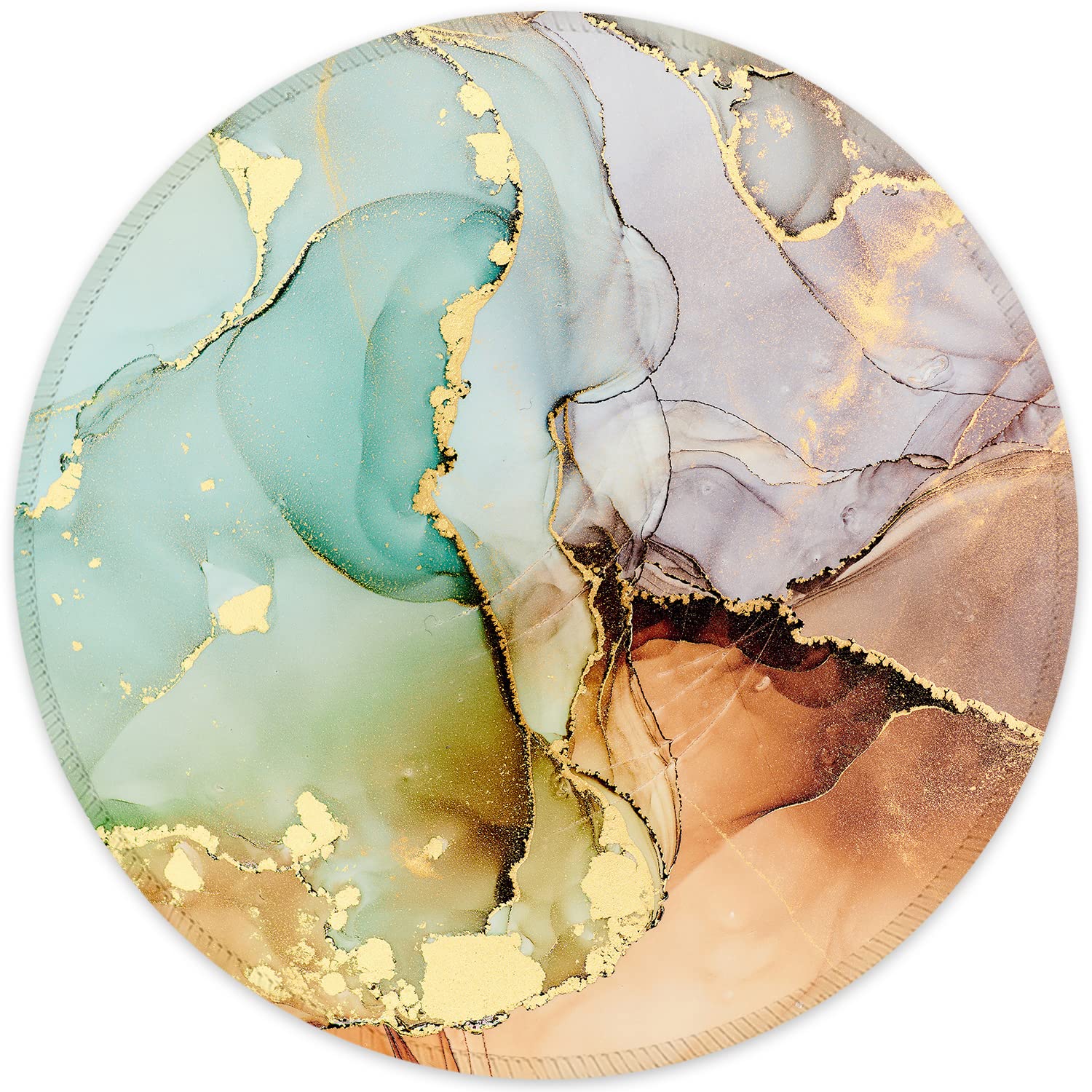 ITNRSIIET Marble Round Mouse Pad Pink Marble Customized Premium-Textured Washable Desktop Protection Mouse Mat with Non-Slip Rubber Base 7.87×7.87×0.12 inches, Pink Marble
