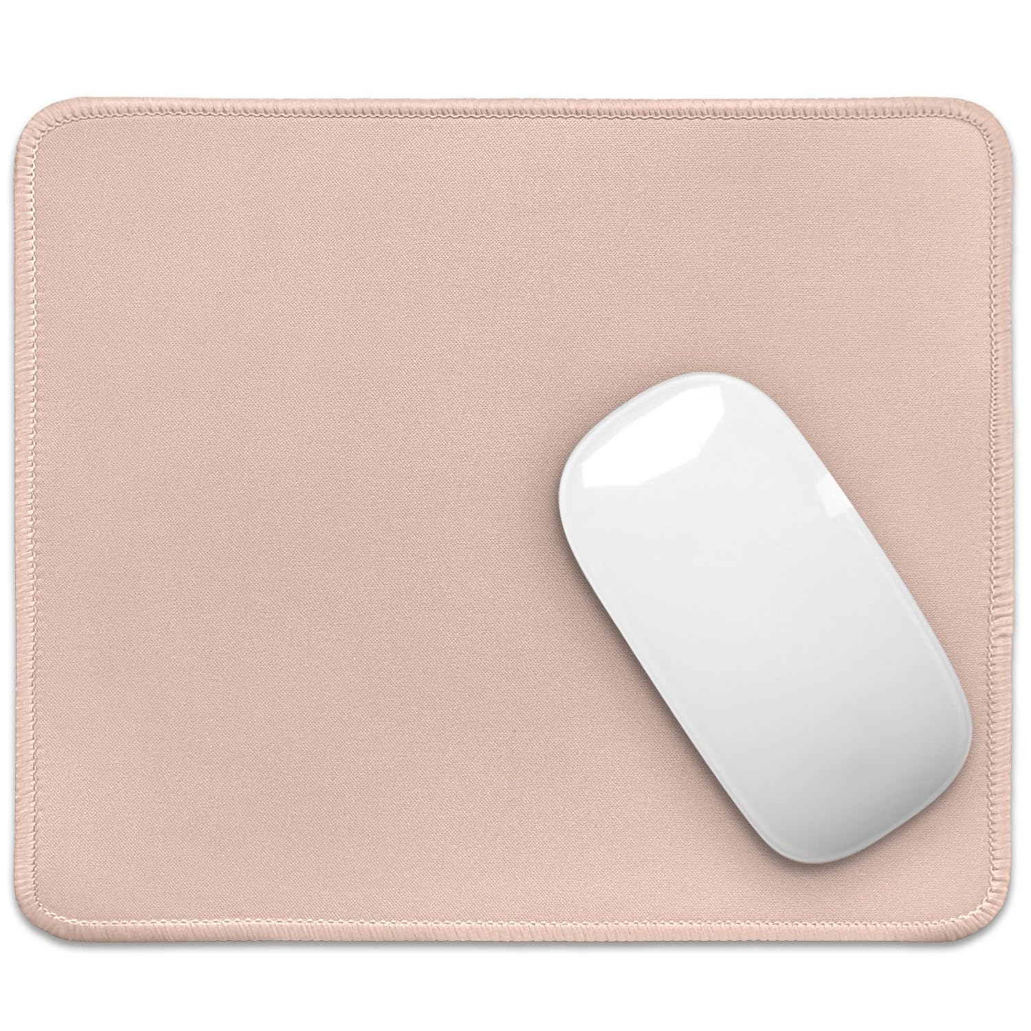 FROGIGO Mouse Pad with Stitched Edges - Cute Floral Mousepad for Women, 9.25 x 7.75 inch Washable Square Desk Pad, Non-Slip Rubber Base, Office Home Laptop Accessories - Vintage Garden