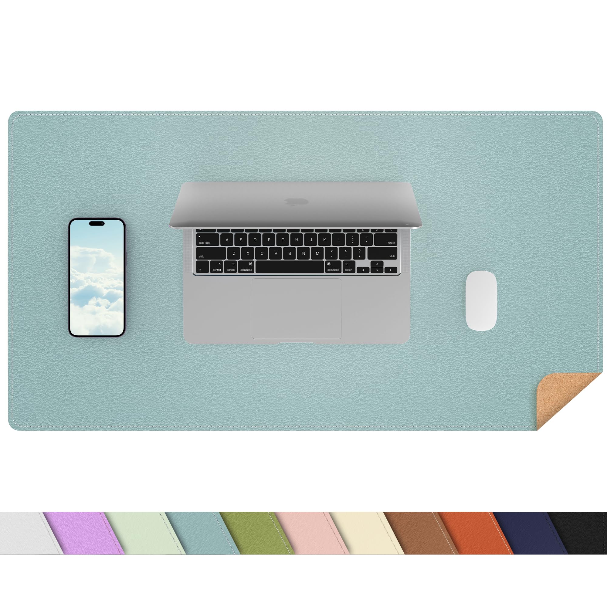 AFIING Large Desk Mat, 47" x 17", Black