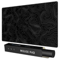 Rinaze Extra Large Gaming Mouse Pad with Black Topographic, XXL Mousepad, Big Mouse Mat Desk Pad, Non Slip Keyboard Pad for Gaming Computer Laptop PC Office Desk Accessories