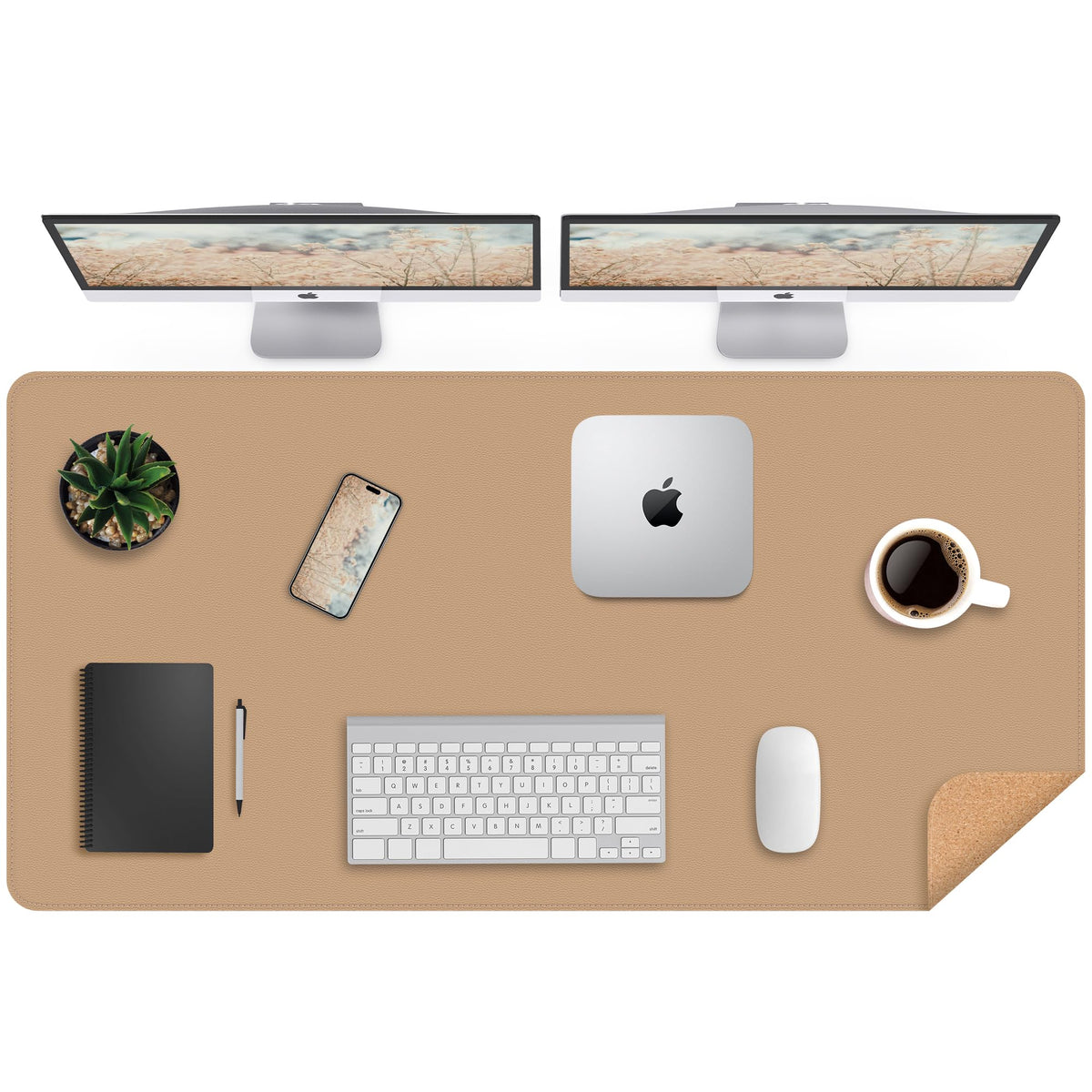 AFIING Large Desk Mat, 47" x 17", Black