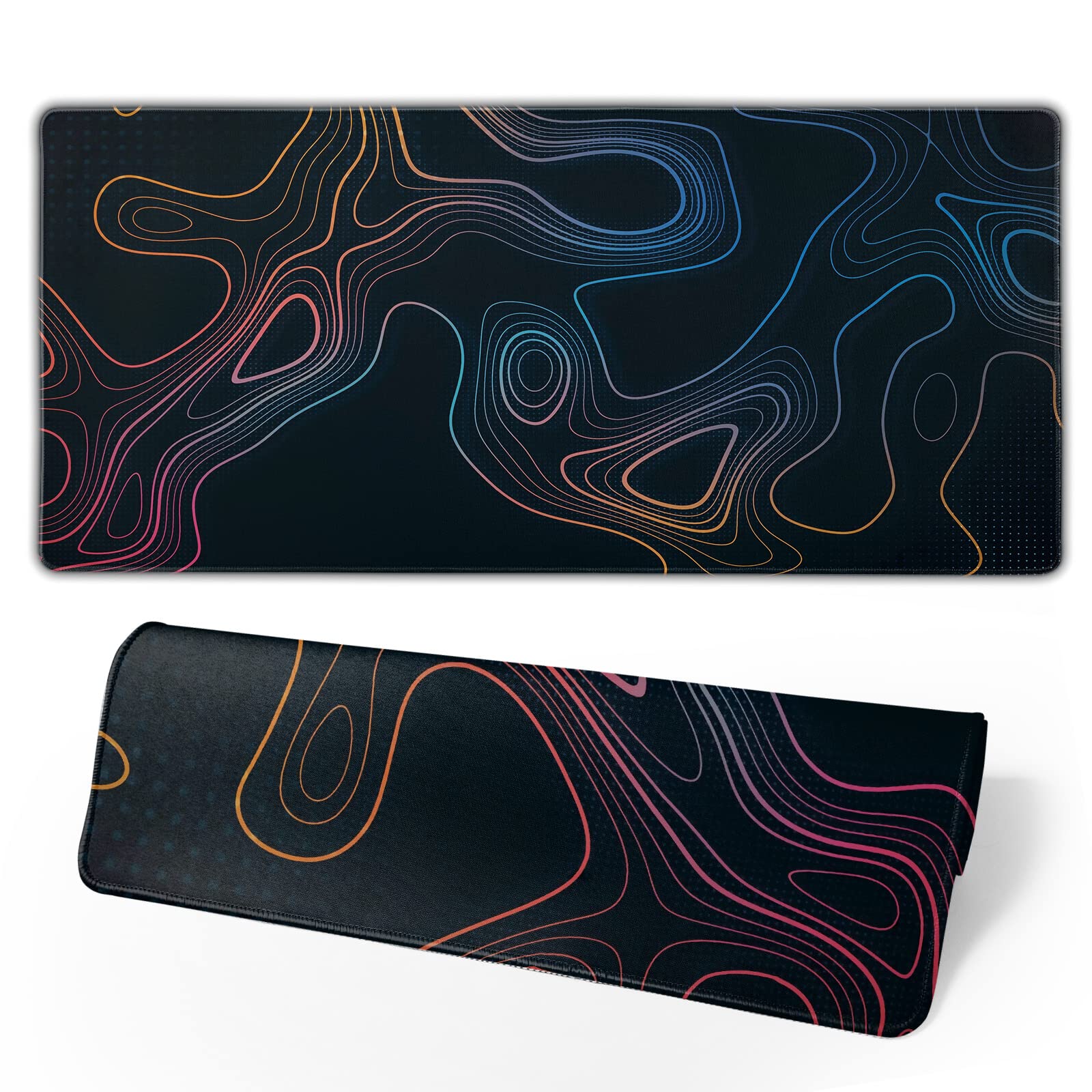 Japanese Mouse Pad, Large Japanese Desk Mat, XL Anime Gaming Keyboard Mat, Non-Slip Rubber Base, Big Extended Desk Protector for Home Office, 31.5”x11.8”