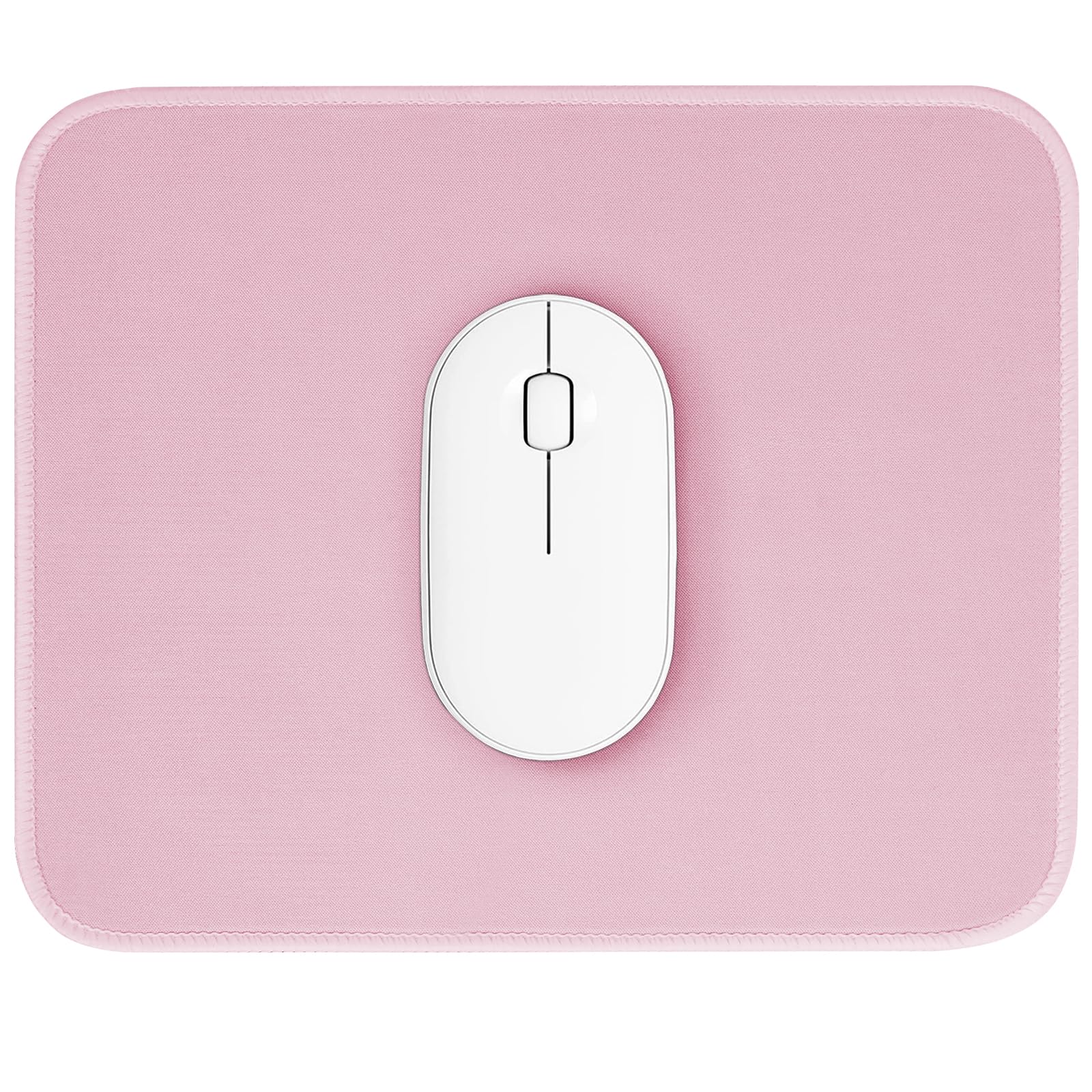 Pink Mouse Pad, Nice and Cute Mouse Pad, Splash-Proof Textured 10.2 x 8.2Inch, Stitched Edge Non-Slip Waterproof Rubber