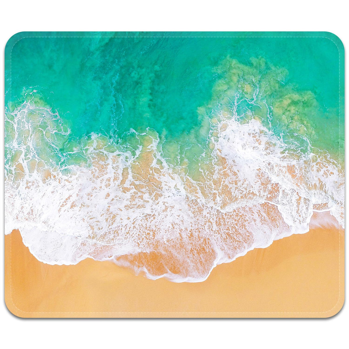 FROGIGO Mouse Pad with Stitched Edges - Cute Floral Mousepad for Women, 9.25 x 7.75 inch Washable Square Desk Pad, Non-Slip Rubber Base, Office Home Laptop Accessories - Vintage Garden