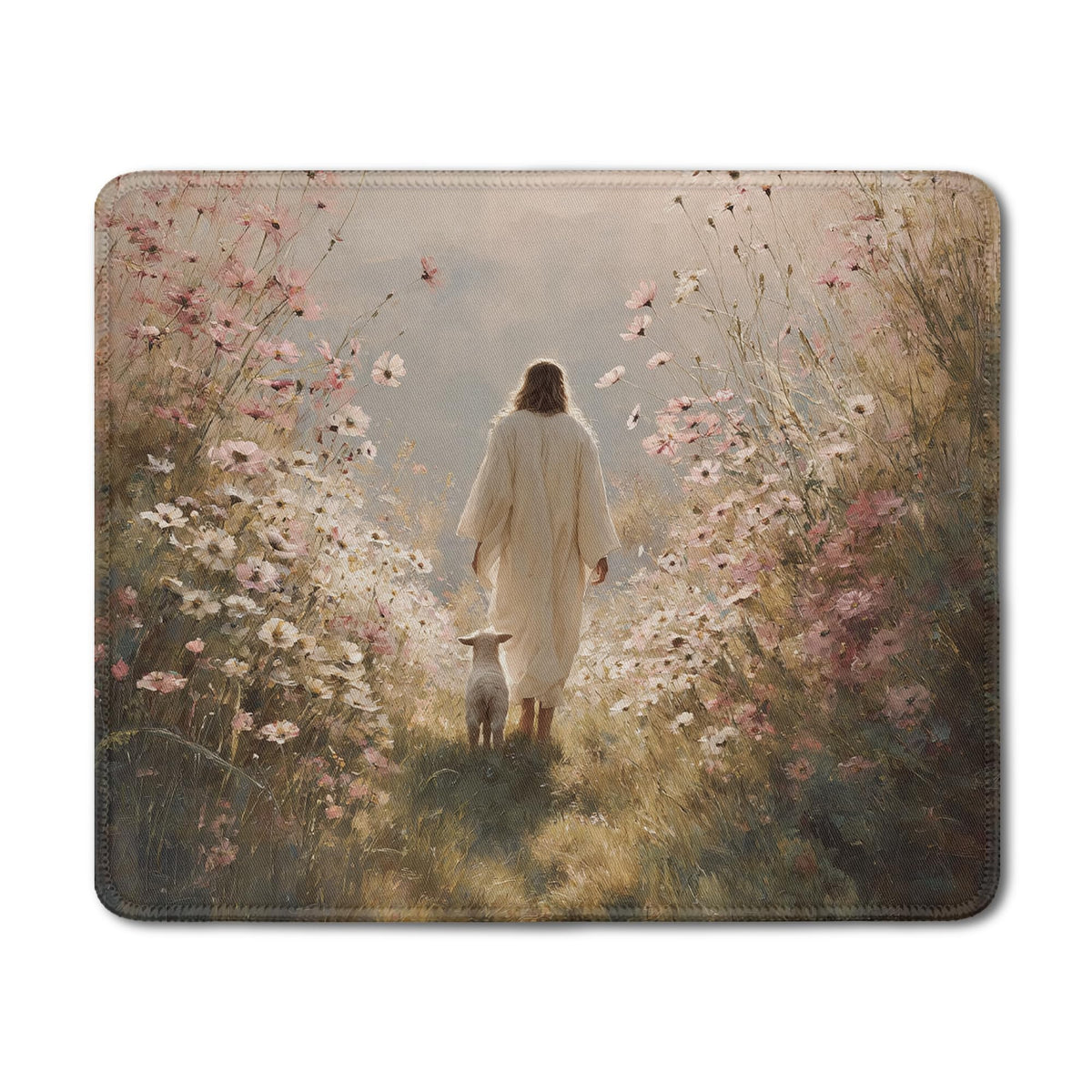Inspirational Christian God Says I Am Mouse Pad, Minimalist Boho Floral Bible Verse Affirmation Mouse Pads Mousepad for Home Office Dorm Computers Laptop Supplies Desk Accessories, 9.5x7.9 Inch