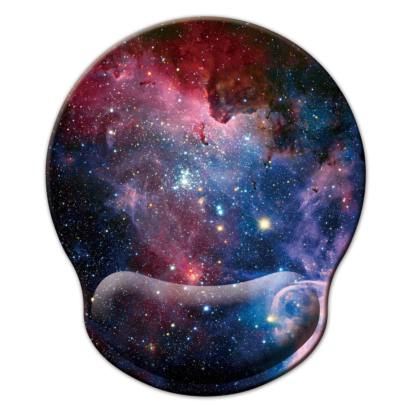 Mouse Pad with Wrist Support, Ergonomic Mouse Pad with Memory Foam Wrist Rest Cushion, Non-Slip Rubber Base Gaming Mice Pad for Home Office Computer Laptop, Flower Black