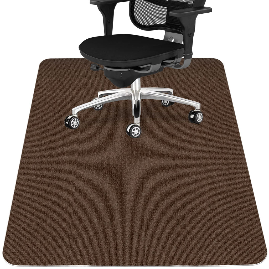 Sycoodeal Office Chair Mat for Hardwood Floor,Office Computer Gaming Chair Mat for Tile Floor,Large Floor Protector Rug,Anti-Slip,Easy to Clean,Pure Black(48"x36")