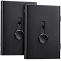 Tatuo 2 Pcs Business Card Holder Stainless Steel, Black/Gray
