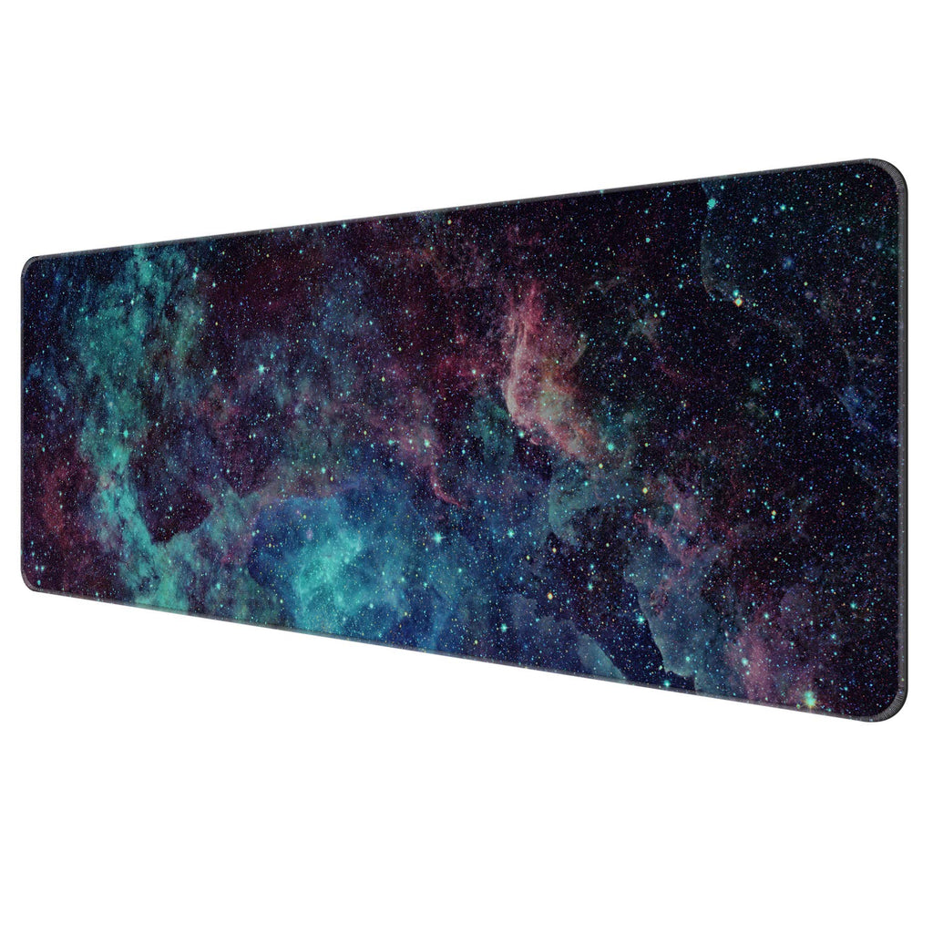 Large Thin Mouse Pad with Stitched Edges, Galaxy Space