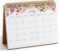 Small Desk Calendar 2026-2027, Jokotha Standing Flip Calendar, July 2026 to December 2027, 18 Month Desktop Calendar with Stickers & Floral Design, 8"x6"