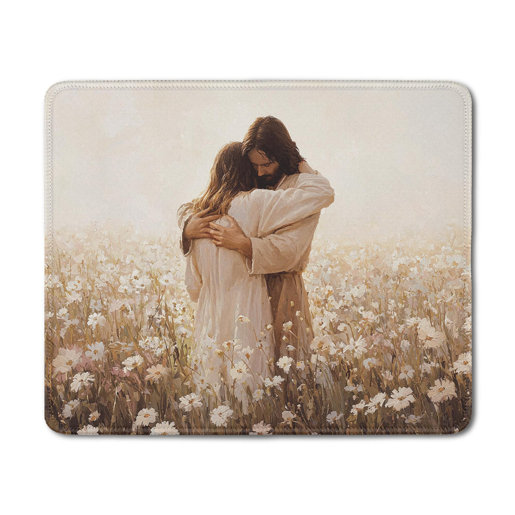 Inspirational Christian God Says I Am Mouse Pad, Minimalist Boho Floral Bible Verse Affirmation Mouse Pads Mousepad for Home Office Dorm Computers Laptop Supplies Desk Accessories, 9.5x7.9 Inch