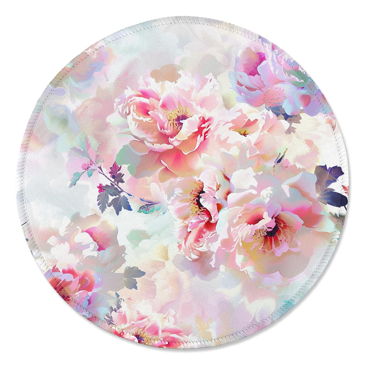 ITNRSIIET Marble Round Mouse Pad Pink Marble Customized Premium-Textured Washable Desktop Protection Mouse Mat with Non-Slip Rubber Base 7.87×7.87×0.12 inches, Pink Marble