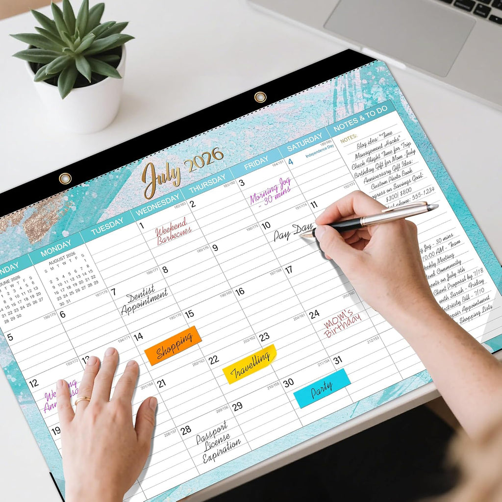 Tcamp Desk Calendar 2026-2027, Large Desktop/Wall Monthly Calendar