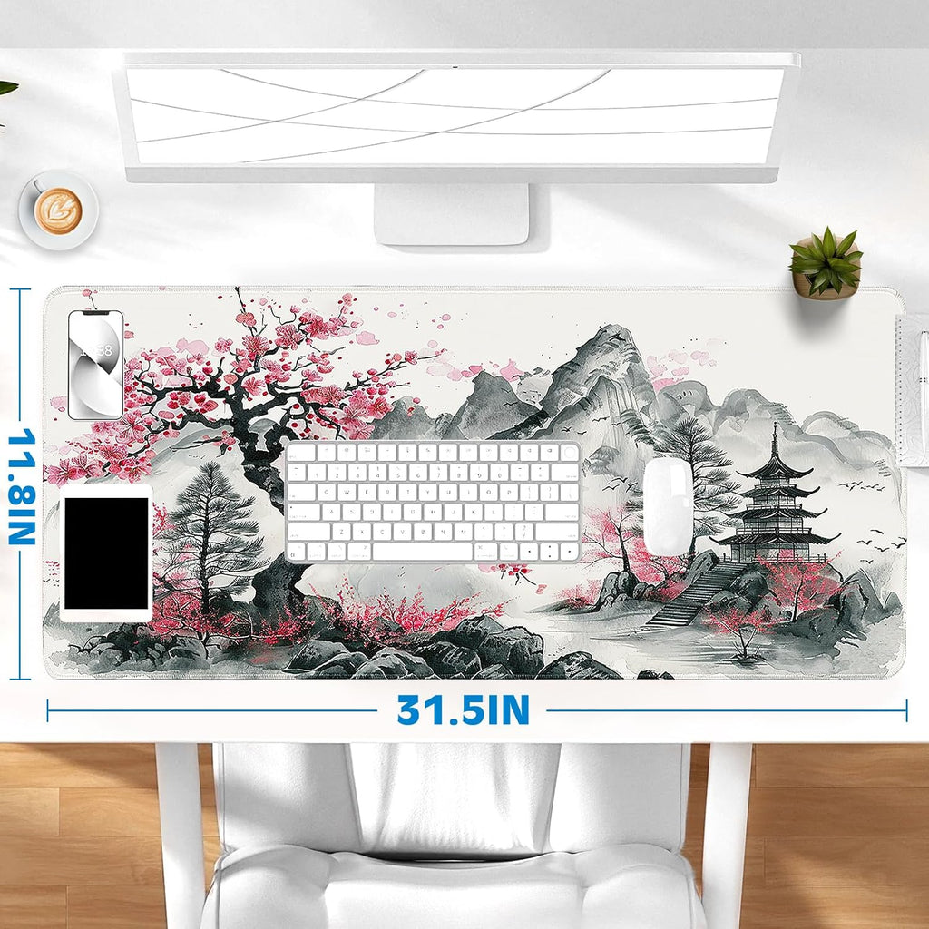 Gaming Mouse Pad, Desk Mat for Keyboard and Mouse, Large Mouse Pad for Desk, Computer Mousepad