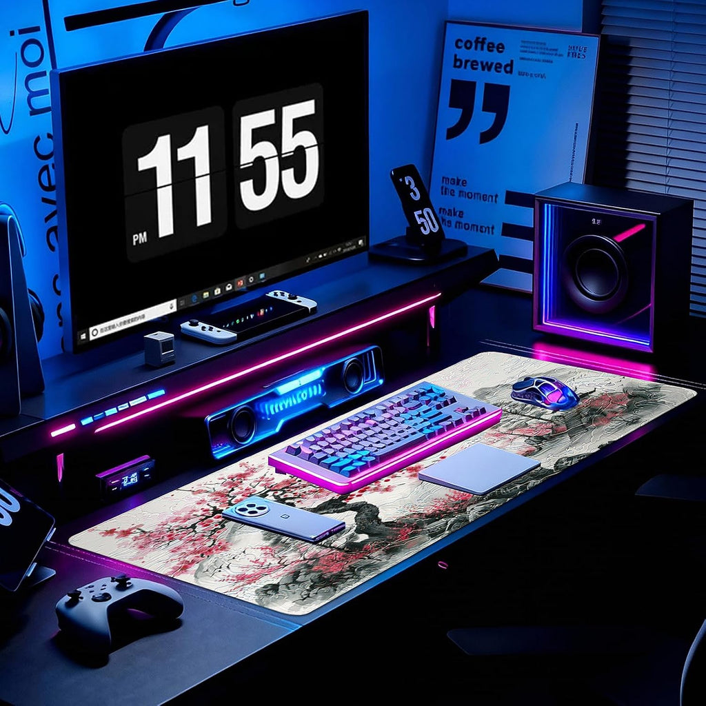 Gaming Mouse Pad, Desk Mat for Keyboard and Mouse, Large Mouse Pad for Desk, Computer Mousepad