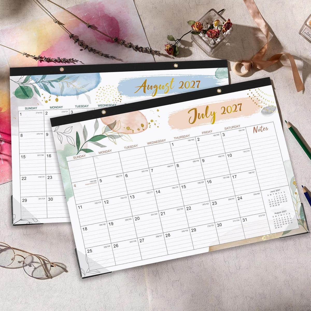 2027 Calendar - 2027 Desk Calendar, JAN. 2027 - DEC. 2027, 17" x 12"