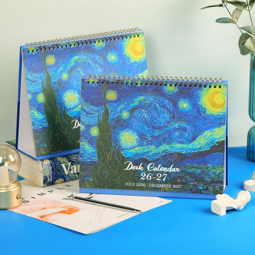 2027 Desk Calendar, Flip Desktop Calendar, Jul 2026 - Dec 2027