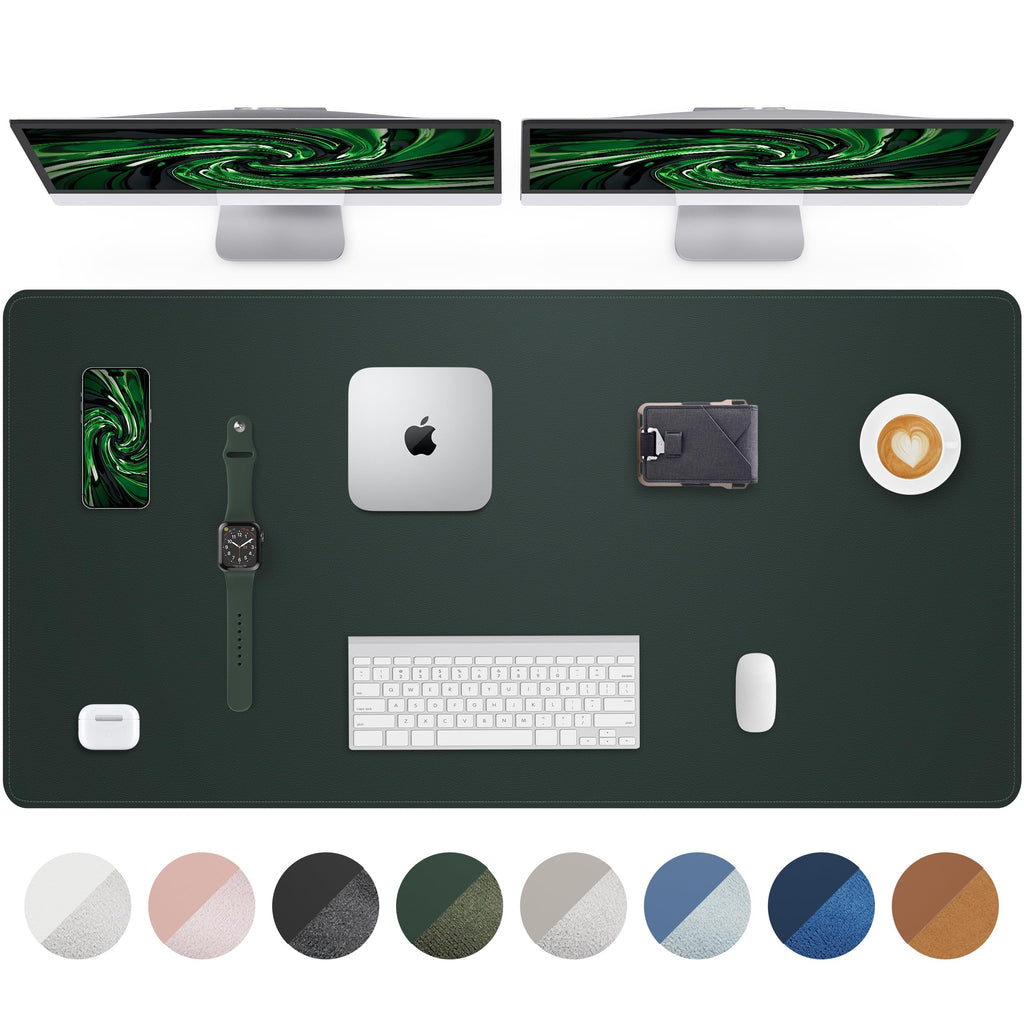 AFIING Large Desk Mat 55" x 24" - PU Leather Desk Pad Protector, Waterproof Non-Slip Extended Mouse Pad for Office Desk, Keyboard, Laptop and Home Workspace (Black)