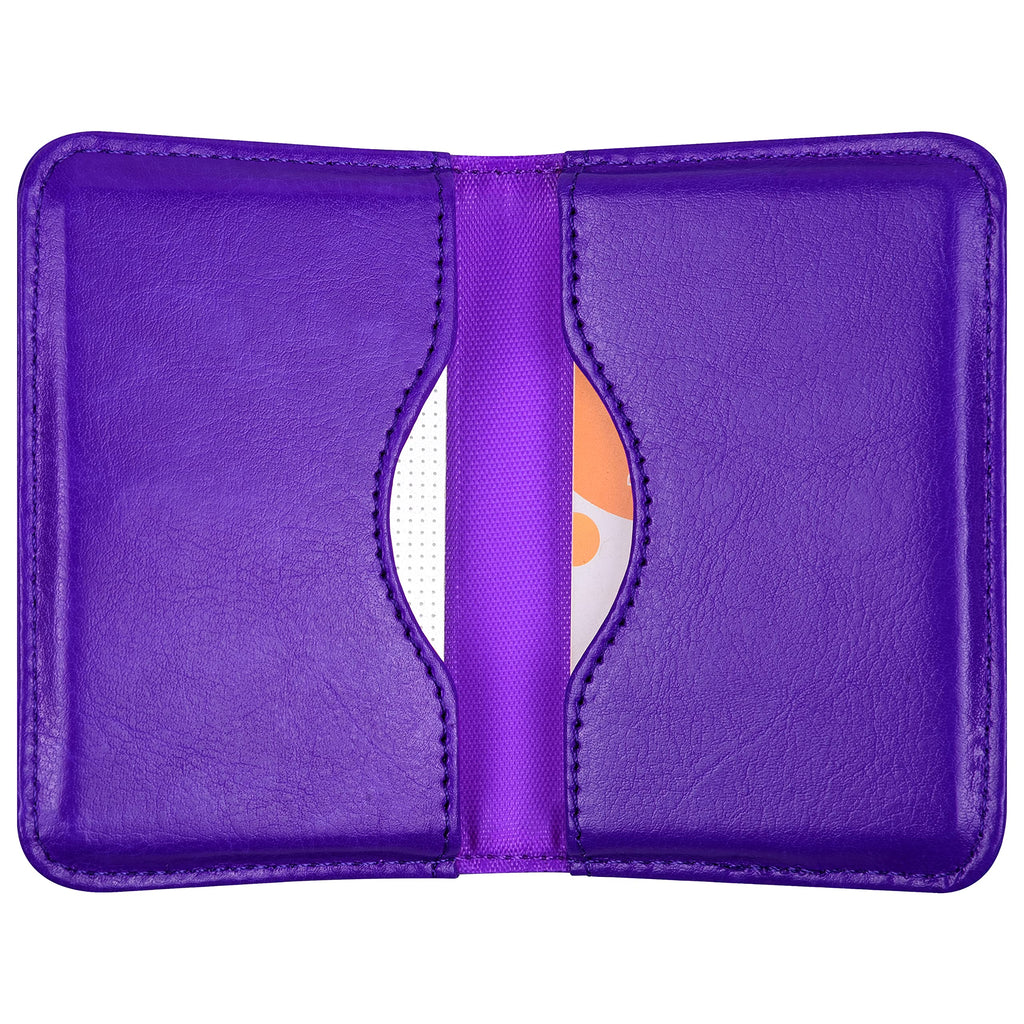 Wisdompro Business Card Holder, 2-Sided Folio Name Card Case