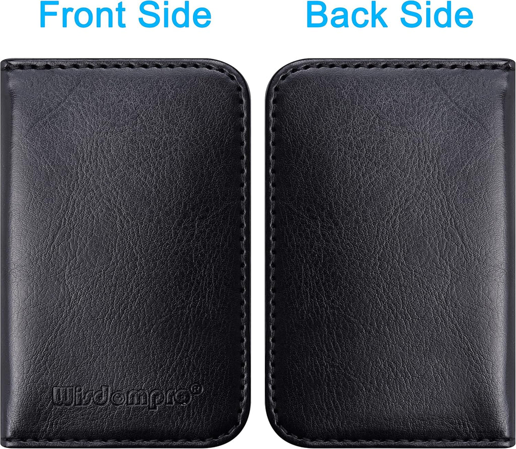 Wisdompro Business Card Holder, 2-Sided Folio Name Card Case