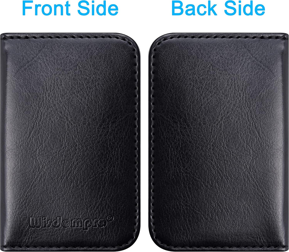 Wisdompro Business Card Holder, 2-Sided Folio Name Card Case