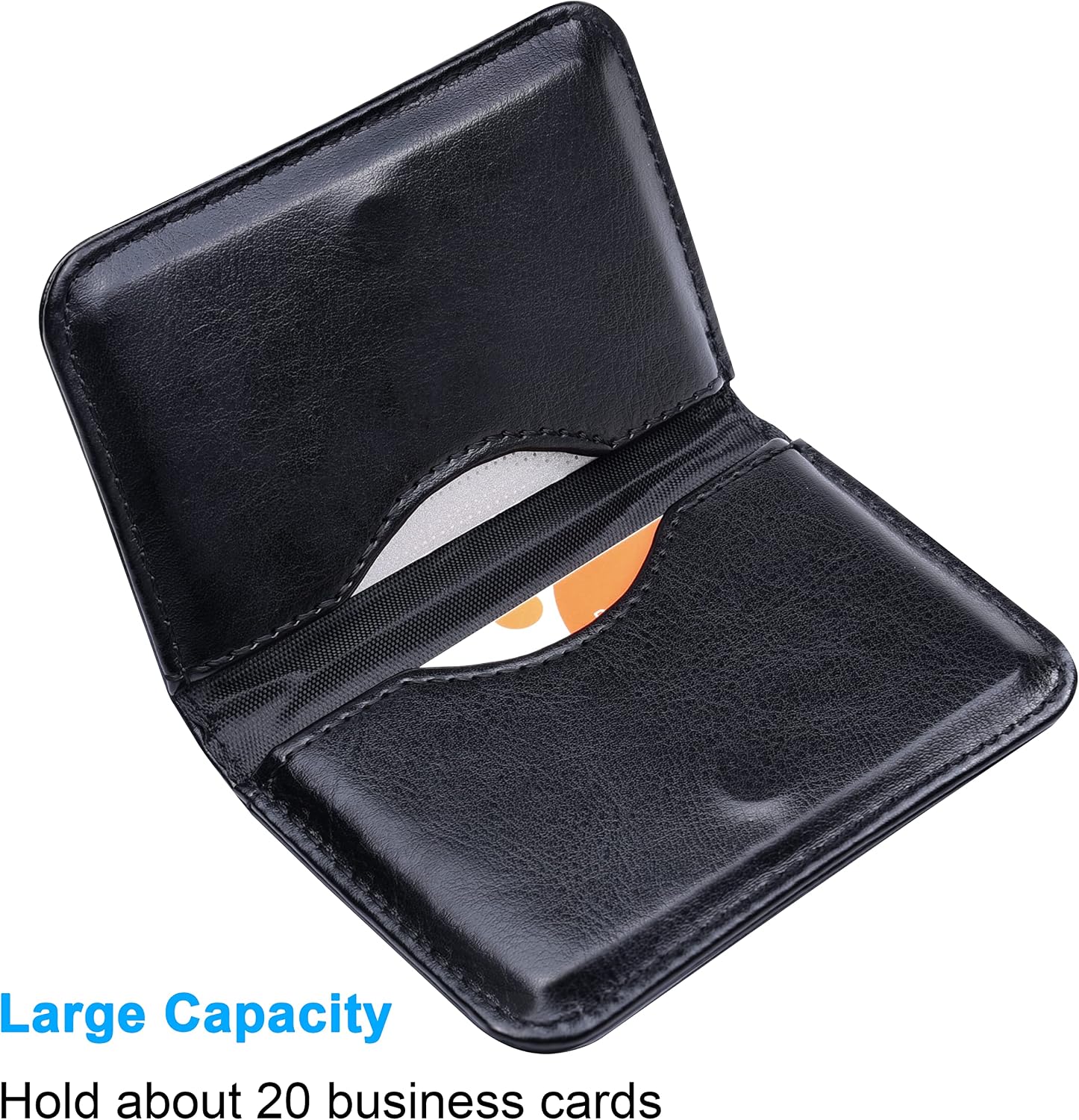 Wisdompro Business Card Holder, 2-Sided Folio Name Card Case