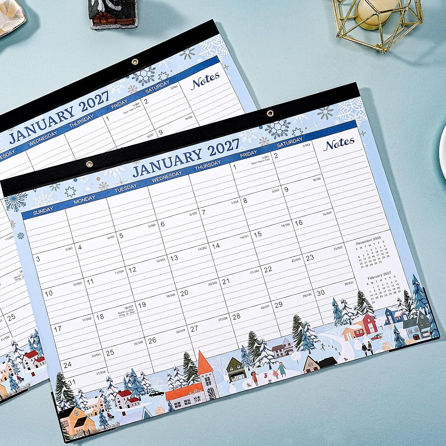Desk Calendar 2027,18 Months Calendar from January 2027 to June 2028