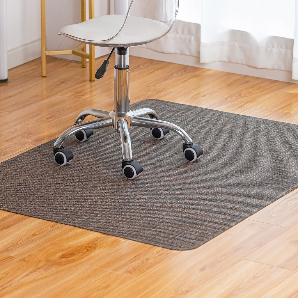 Baroyal Office Chair Mat for Hardwood Floor Under Desk Computer Rolling Chair Mat for Wood/Tile Floor Non-Slip Heavy Duty Desk Rug PVC Plastic Hard Floor Protector 36" x 48" (Espresso)