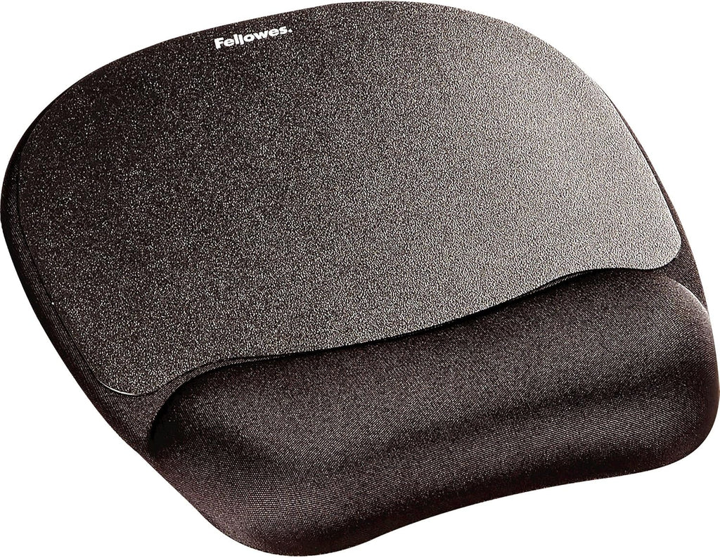 Fellowes Memory Foam Mouse Pad/Wrist Rest- Black (9176501)