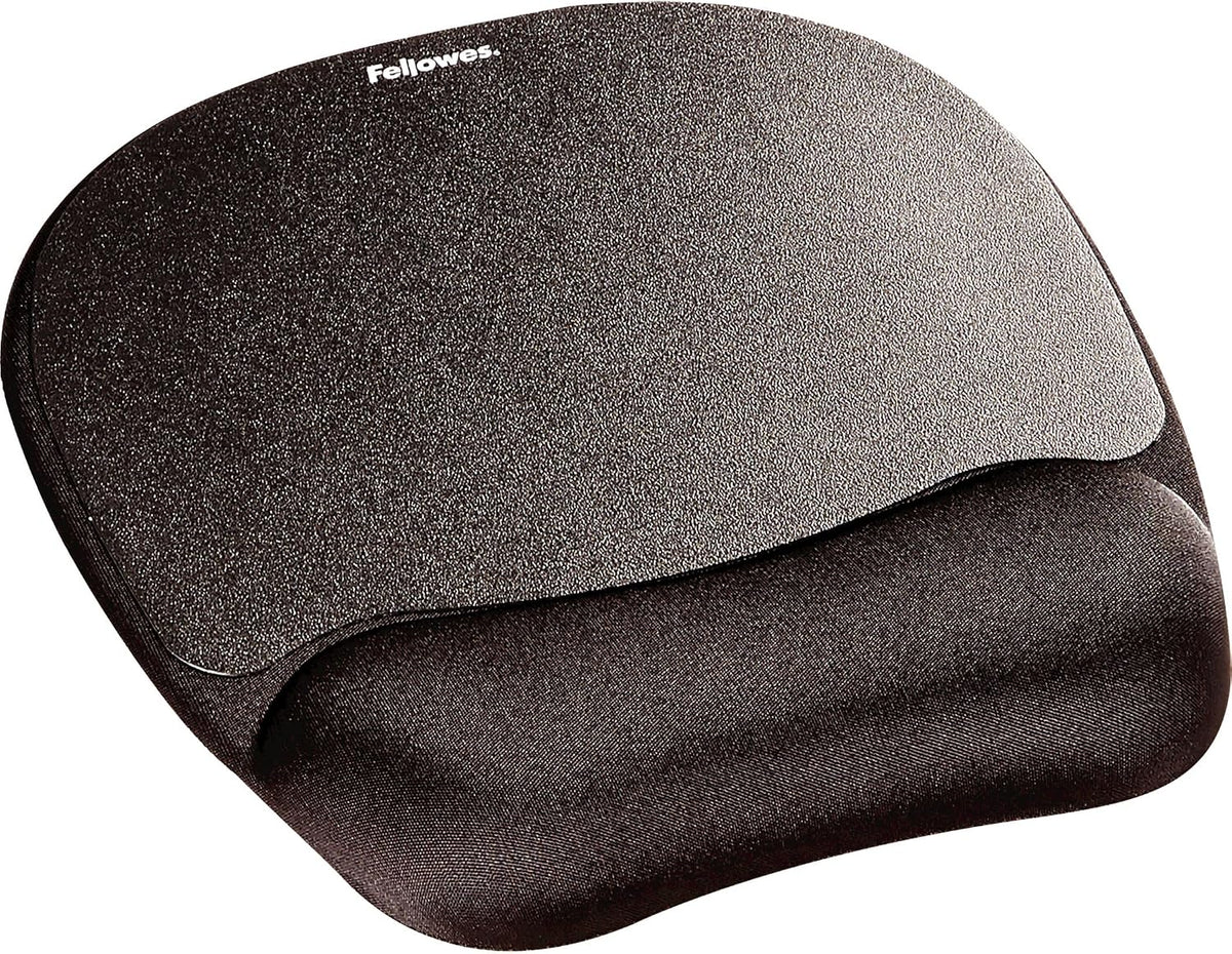 Fellowes Memory Foam Mouse Pad/Wrist Rest- Black (9176501)