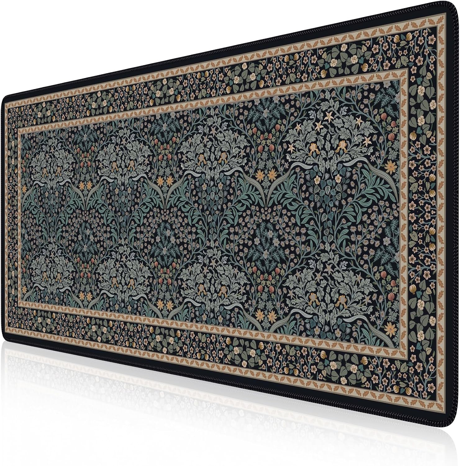 iCasso Desk Cover Mat, Office Mouse Pad,35.4x15.7in,Retro Black
