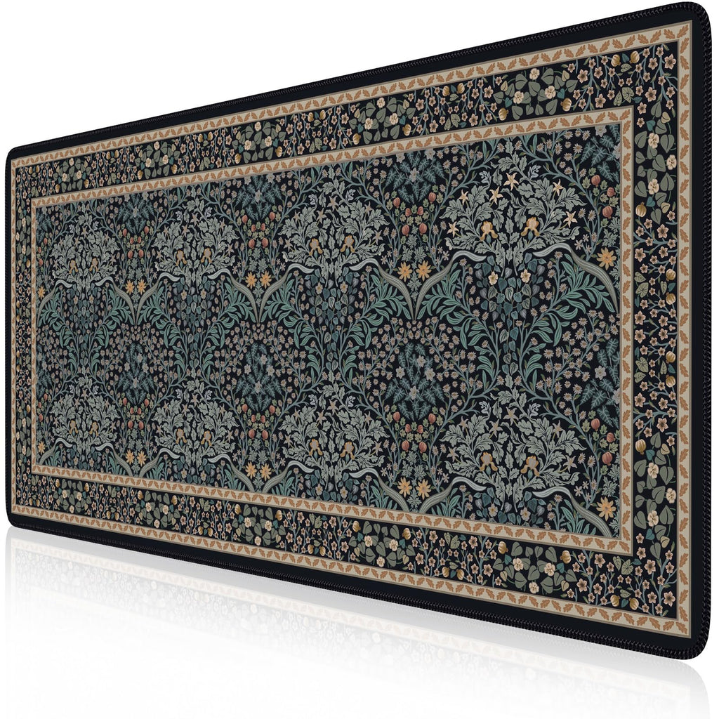 iCasso Desk Cover Mat, Office Mouse Pad,35.4x15.7in,Retro Black