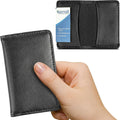Samsill 81220 Regal Leather Business Card Holder, Case Holds 25 Business, Black